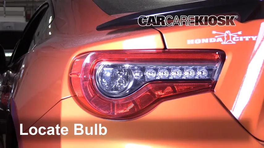 2017 Toyota 86 2.0L 4 Cyl. Coupe (2 Door) Lights Tail Light (replace bulb)